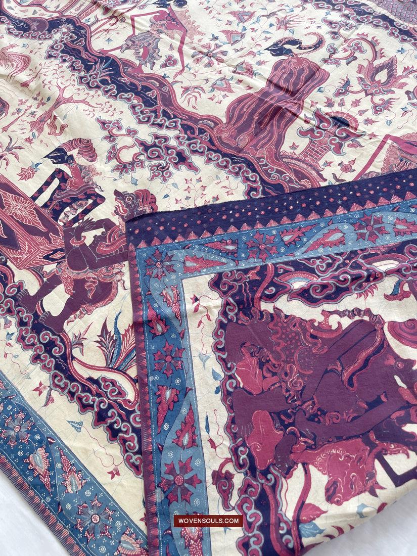 1750 Indonesian Hindu Art Batik Tulis - Mahabharat - Pandava with Shiva - Ujian Pandewa