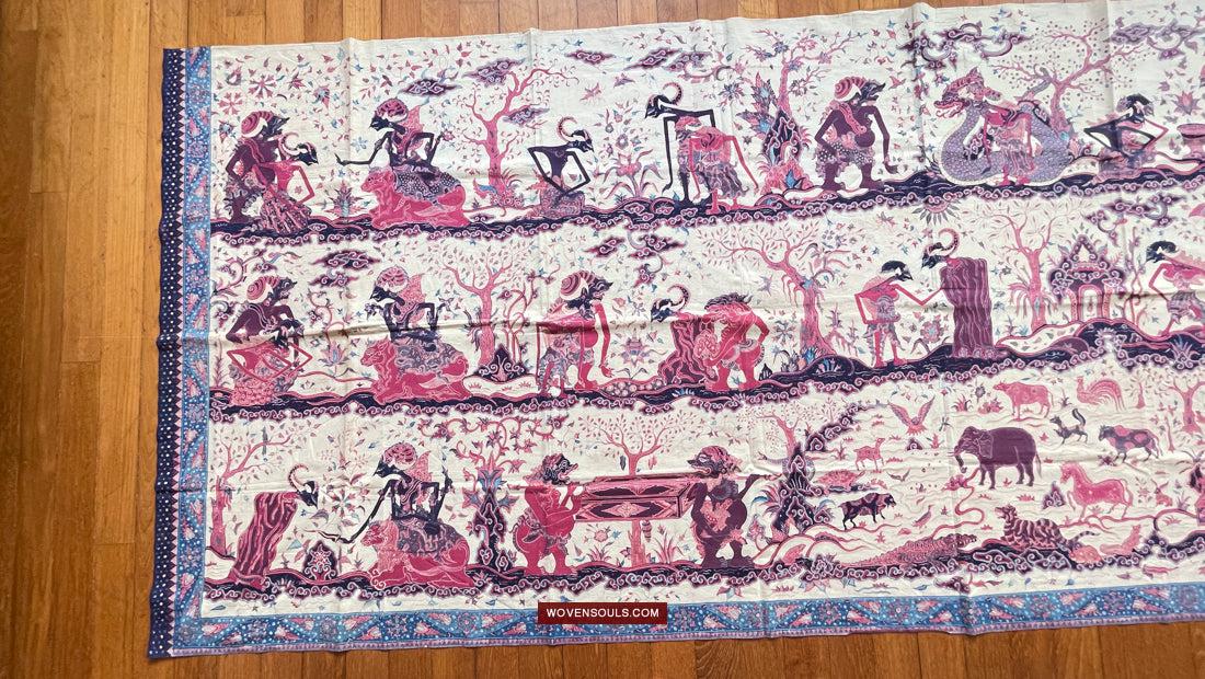 1750 Indonesian Hindu Art Batik Tulis - Mahabharat - Pandava with Shiva - Ujian Pandewa