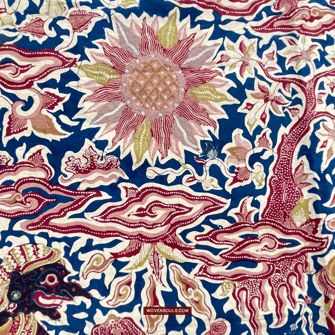 1751 Indonesian Art Cirebon Javanese Batik Tulis Artwork - Wayang Gamelan Scenes-WOVENSOULS Antique Textiles & Art Gallery