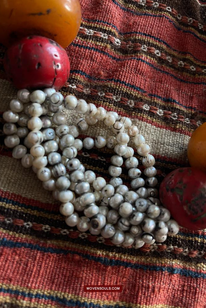 1755 Old Himalayan Tibetan Heirloom Jewelry Necklace-WOVENSOULS Antique Textiles & Art Gallery