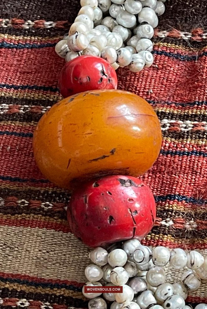 1755 Old Himalayan Tibetan Heirloom Jewelry Necklace-WOVENSOULS Antique Textiles & Art Gallery