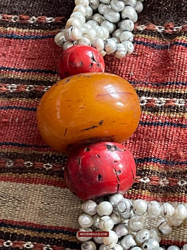 1755 Old Himalayan Tibetan Heirloom Jewelry Necklace-WOVENSOULS Antique Textiles & Art Gallery
