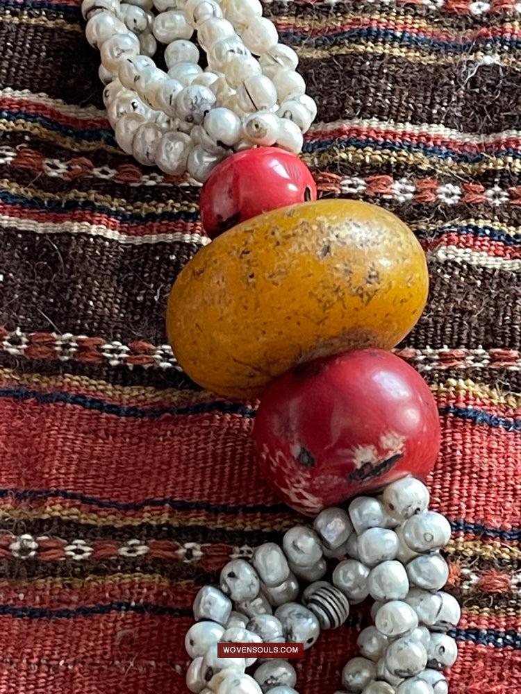 1755 Old Himalayan Tibetan Heirloom Jewelry Necklace-WOVENSOULS Antique Textiles & Art Gallery