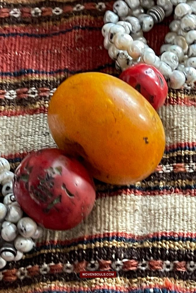 1755 Old Himalayan Tibetan Heirloom Jewelry Necklace-WOVENSOULS Antique Textiles & Art Gallery