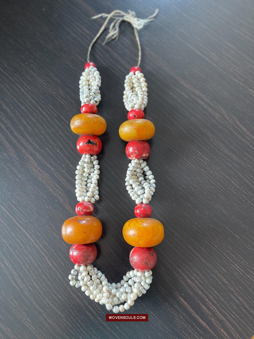 1755 Old Himalayan Tibetan Heirloom Jewelry Necklace-WOVENSOULS Antique Textiles & Art Gallery