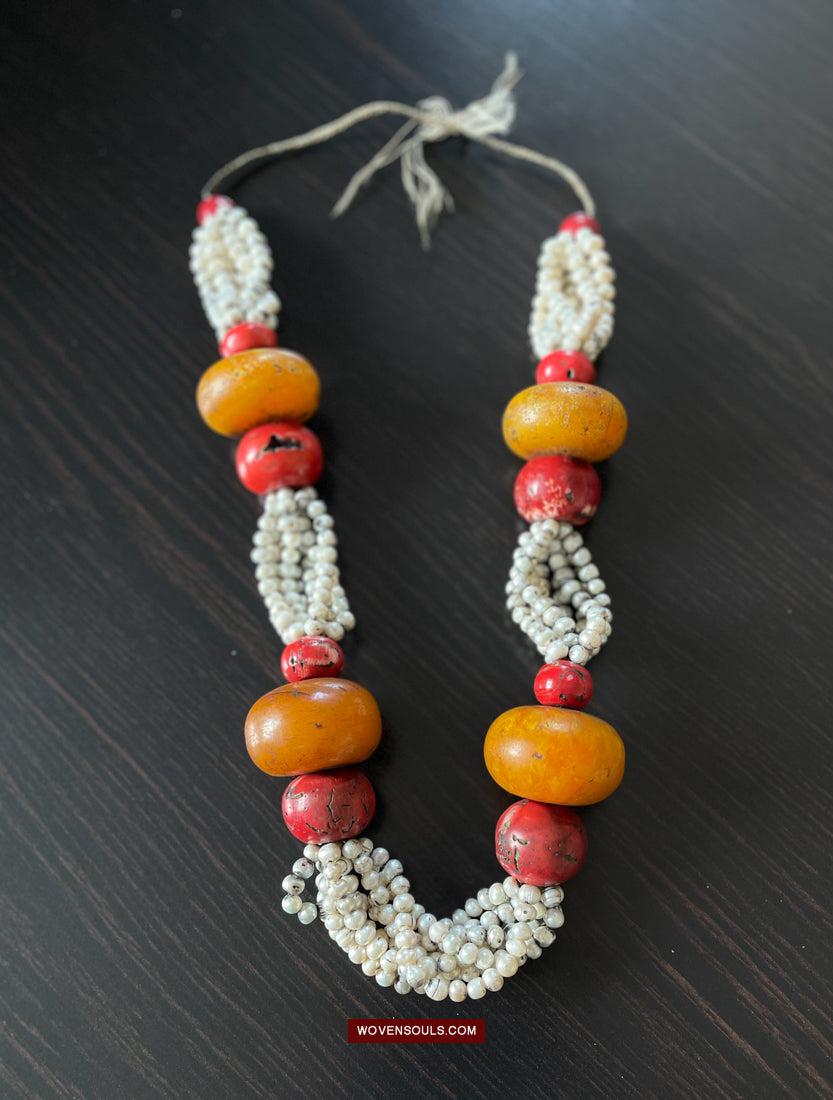 1755 Old Himalayan Tibetan Heirloom Jewelry Necklace-WOVENSOULS Antique Textiles & Art Gallery