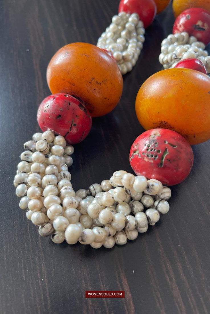 1755 Old Himalayan Tibetan Heirloom Jewelry Necklace-WOVENSOULS Antique Textiles & Art Gallery