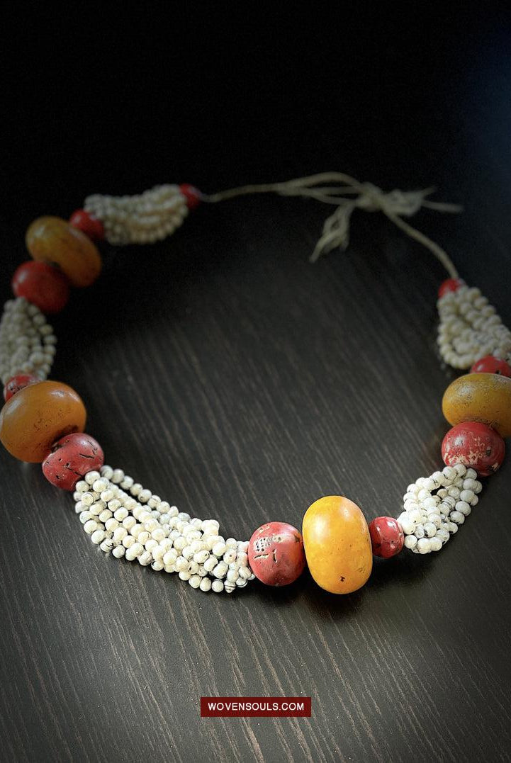 1755 Old Himalayan Tibetan Heirloom Jewelry Necklace-WOVENSOULS Antique Textiles & Art Gallery