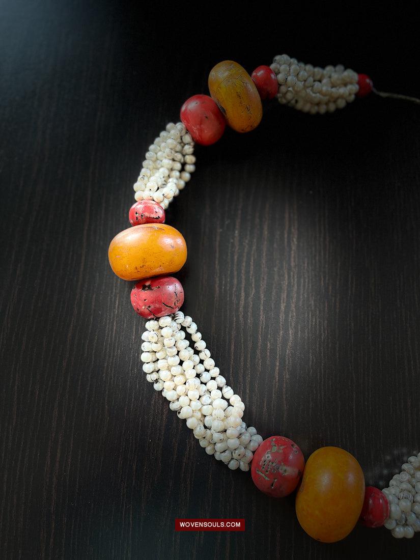 1755 Old Himalayan Tibetan Heirloom Jewelry Necklace-WOVENSOULS Antique Textiles & Art Gallery