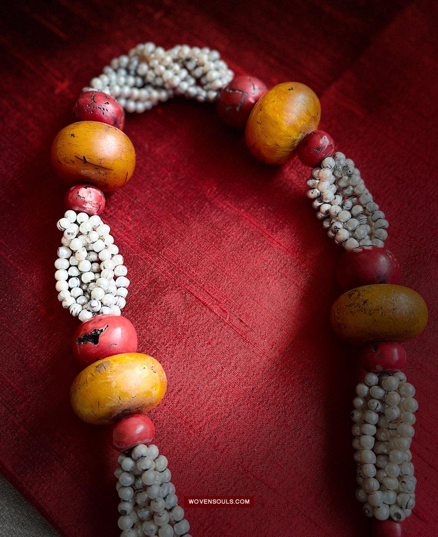 1755 Old Himalayan Tibetan Heirloom Jewelry Necklace-WOVENSOULS Antique Textiles & Art Gallery