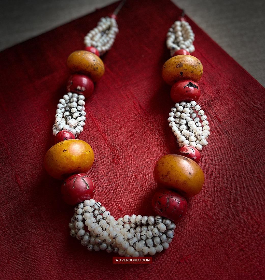 1755 Old Himalayan Tibetan Heirloom Jewelry Necklace-WOVENSOULS Antique Textiles & Art Gallery