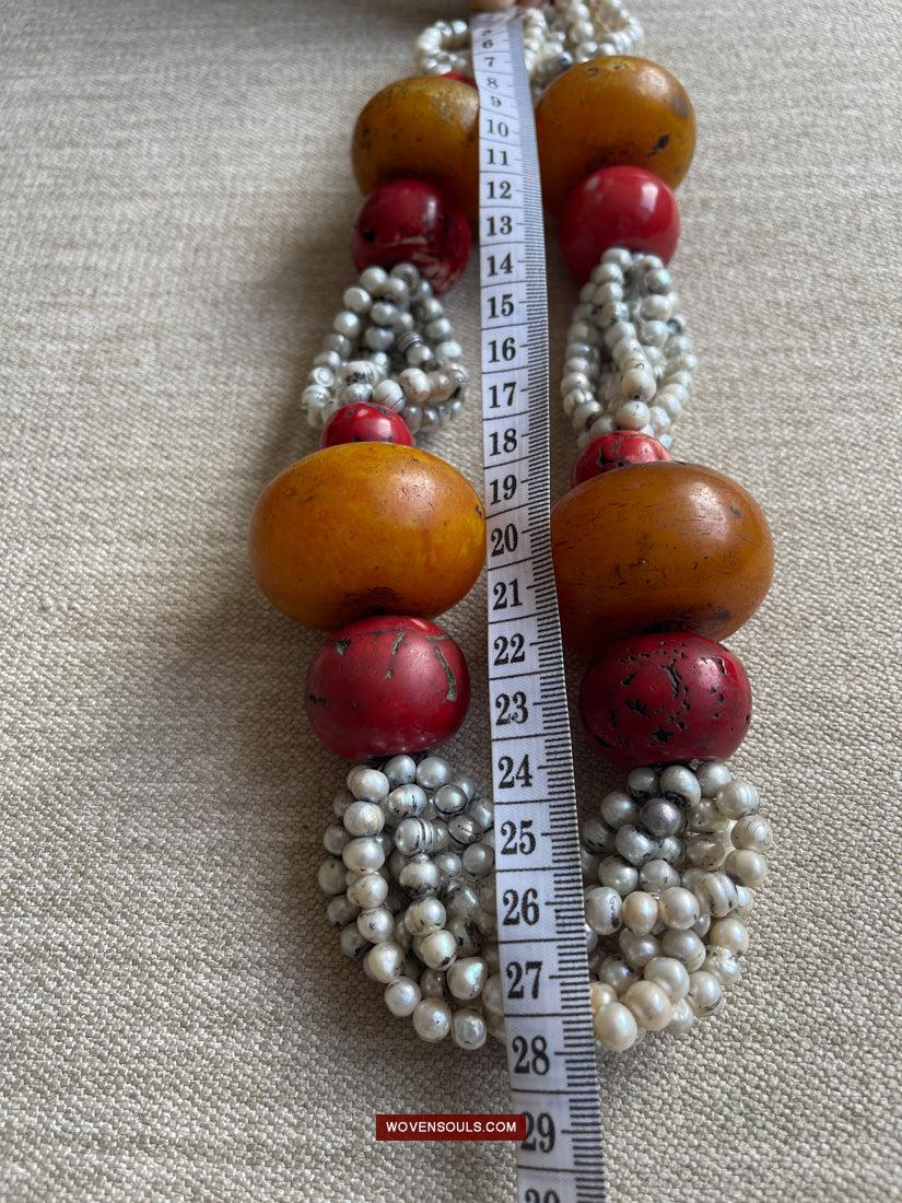 1755 Old Himalayan Tibetan Heirloom Jewelry Necklace-WOVENSOULS Antique Textiles & Art Gallery