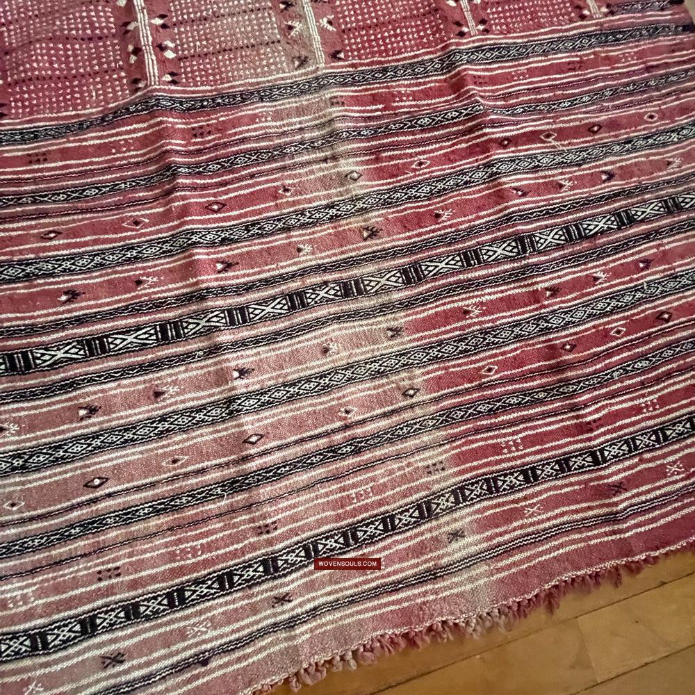 1768 Antique Tunisian Mushtia Mouchtiya Shawl-WOVENSOULS Antique Textiles & Art Gallery