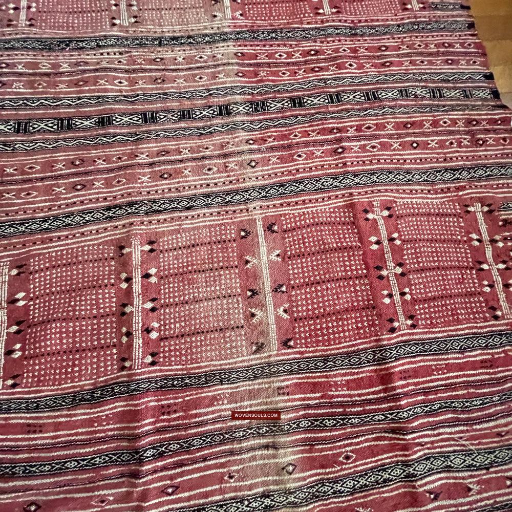 1768 Antique Tunisian Mushtia Mouchtiya Shawl-WOVENSOULS Antique Textiles & Art Gallery