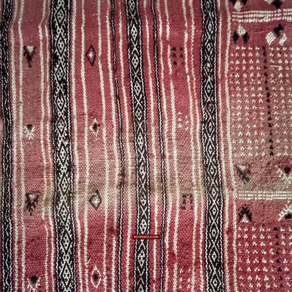 1768 Antique Tunisian Mushtia Mouchtiya Shawl-WOVENSOULS Antique Textiles & Art Gallery