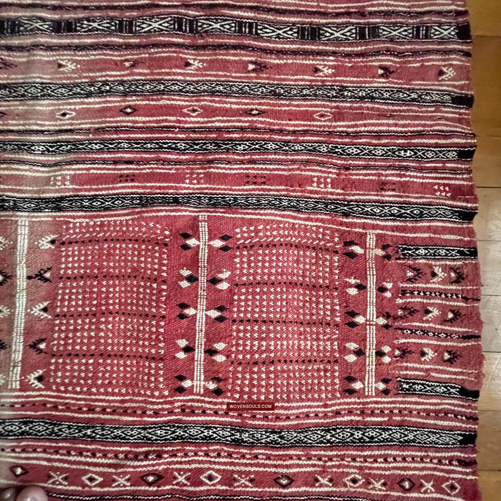 1768 Antique Tunisian Mushtia Mouchtiya Shawl-WOVENSOULS Antique Textiles & Art Gallery