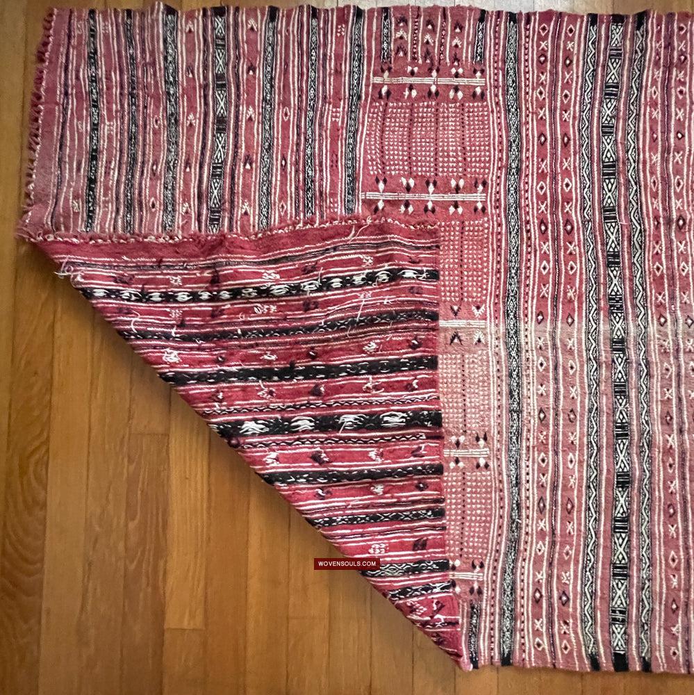 1768 Antique Tunisian Mushtia Mouchtiya Shawl-WOVENSOULS Antique Textiles & Art Gallery