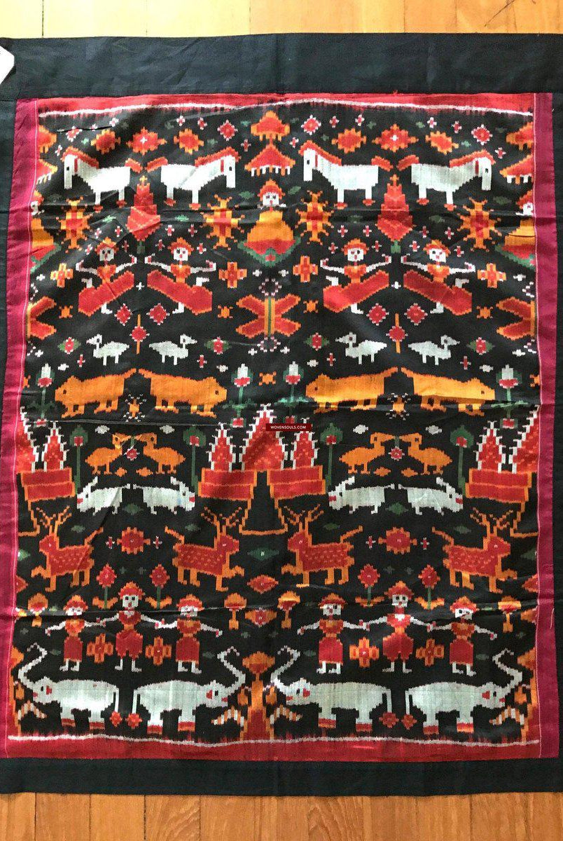 178 Seiden-Pidan-Pedan-buddhistische figurative Textilkunst aus Kambodscha-WOVENSOULS-Antike-Vintage-Textilien-Kunst-Dekor
