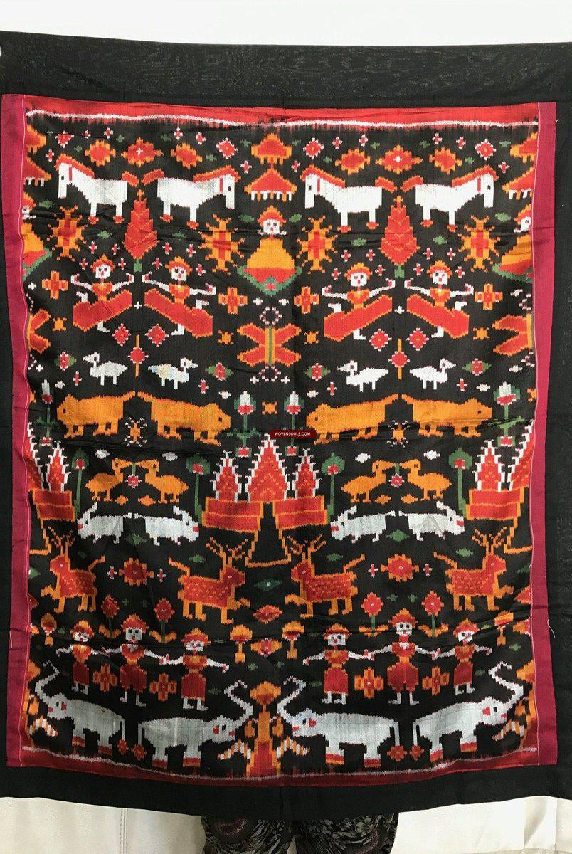 178 Seiden-Pidan-Pedan-buddhistische figurative Textilkunst aus Kambodscha-WOVENSOULS-Antike-Vintage-Textilien-Kunst-Dekor