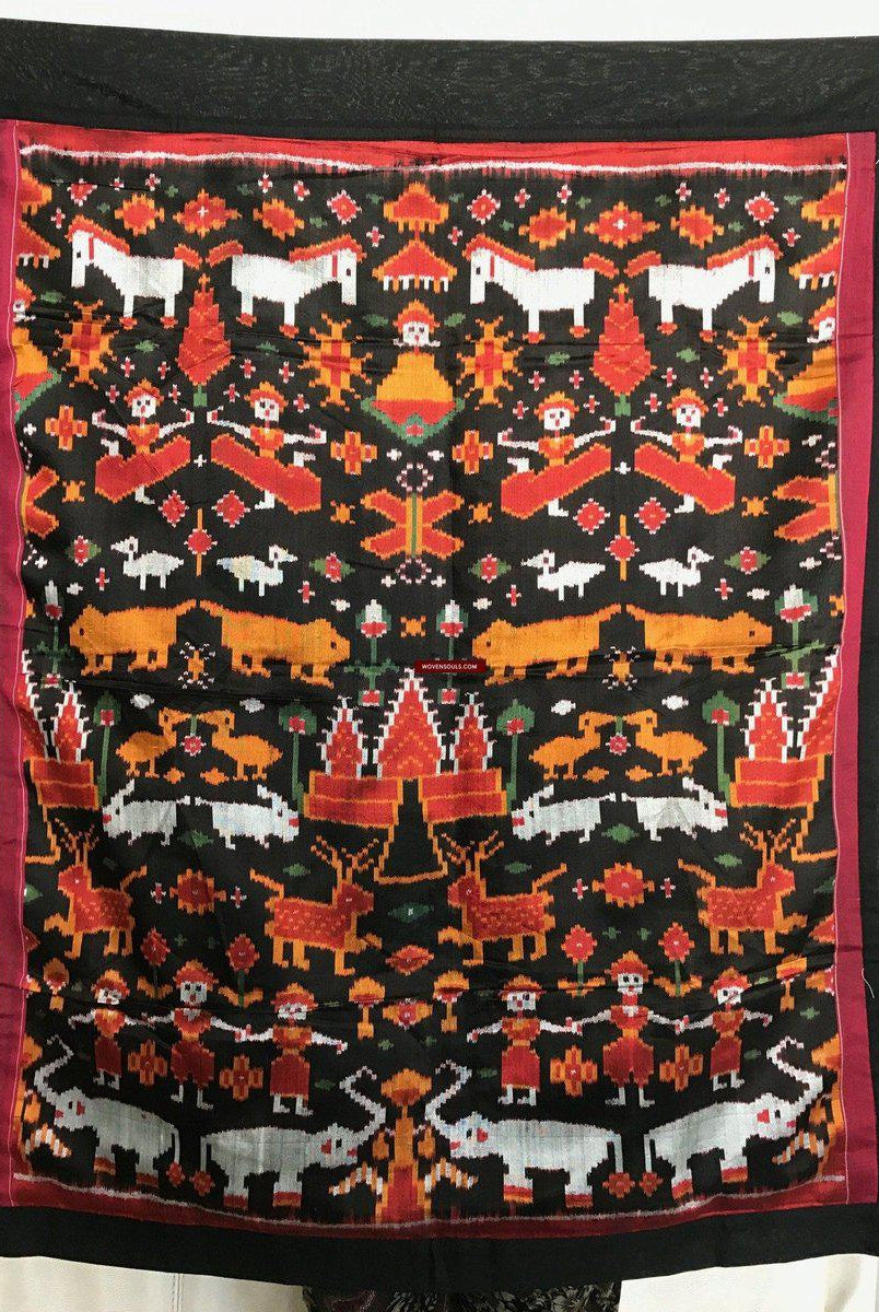 178 Seiden-Pidan-Pedan-buddhistische figurative Textilkunst aus Kambodscha-WOVENSOULS-Antike-Vintage-Textilien-Kunst-Dekor