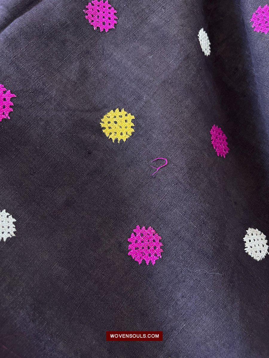 181 Vintage Embroidery Wedding Sari from Kutch Patel Community-WOVENSOULS-Antique-Vintage-Textiles-Art-Decor