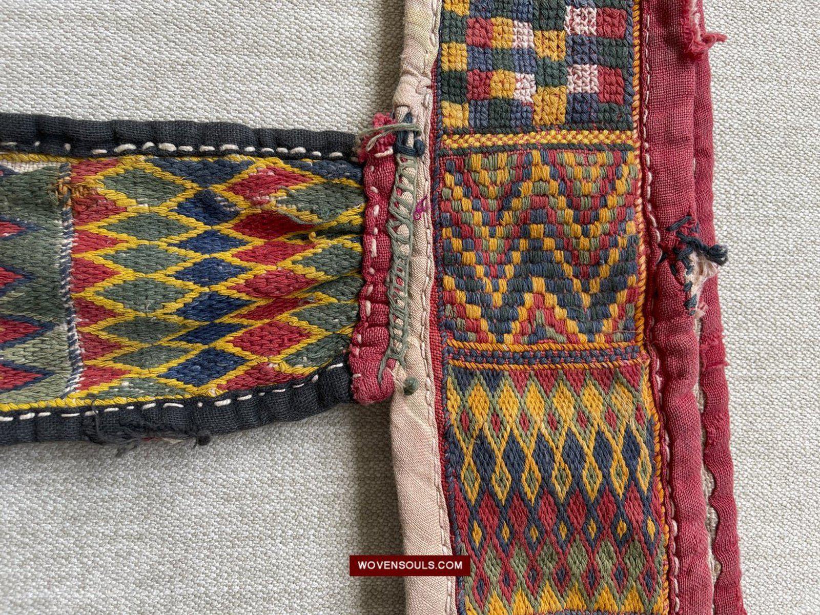 184 Vintage Banjara Tribal Groom's Belt-WOVENSOULS-Antique-Vintage-Textiles-Art-Decor