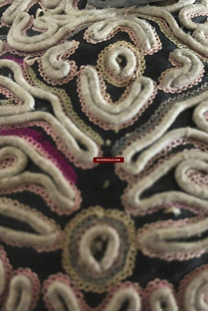 197 SOLD Vintage Guizhou Minority Cap with 8 Immortals-WOVENSOULS-Antique-Vintage-Textiles-Art-Decor