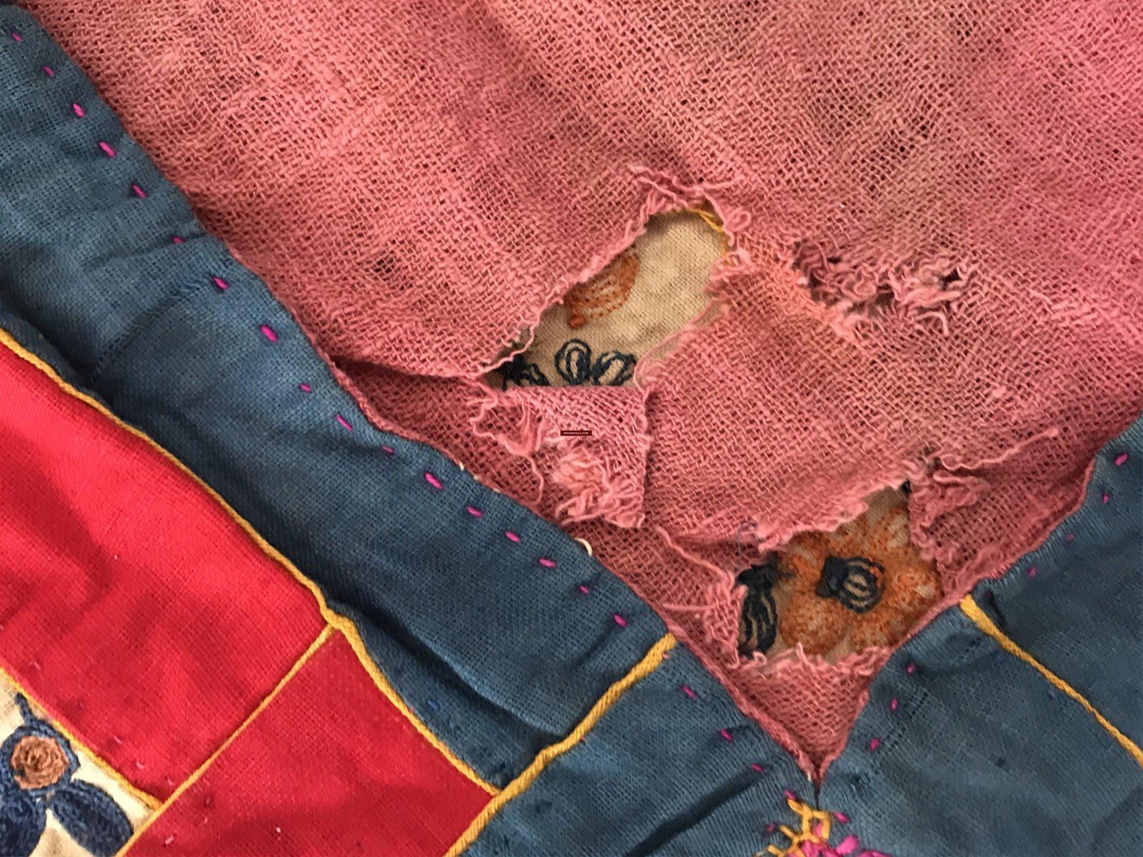 199 SOLD Vintage Embroidered Handmade Trousseau / Dowry Bag-WOVENSOULS-Antique-Vintage-Textiles-Art-Decor