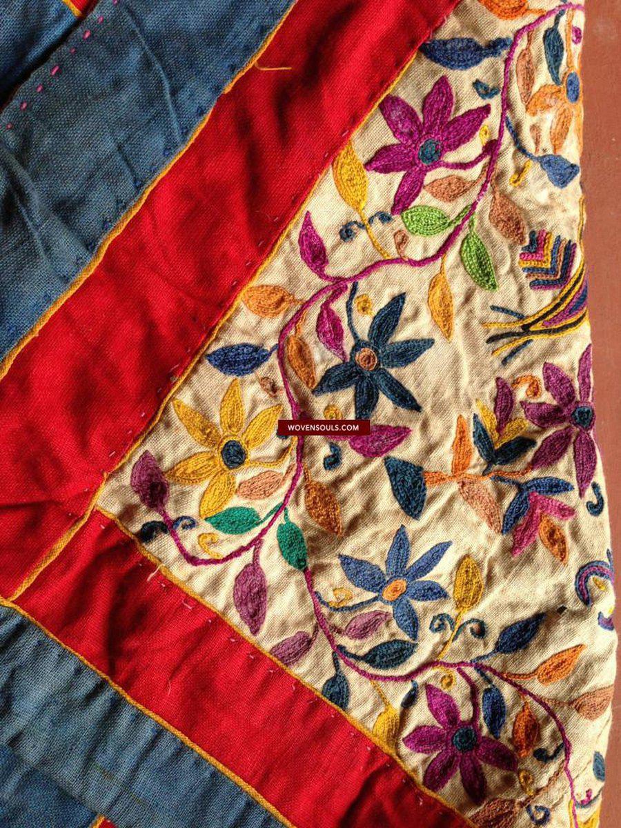 199 SOLD Vintage Embroidered Handmade Trousseau / Dowry Bag-WOVENSOULS-Antique-Vintage-Textiles-Art-Decor