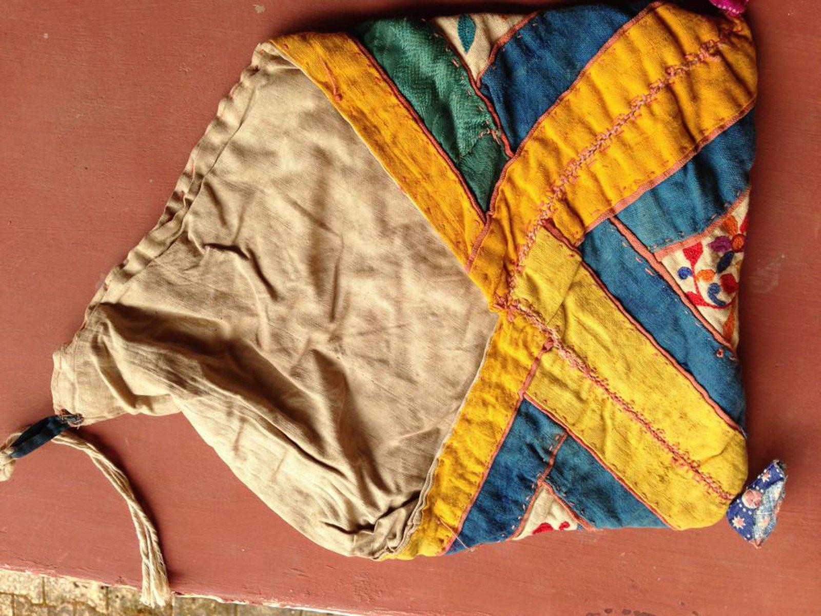 200 SOLD Vintage Embroidered Handmade Bag - Bokcha or Gabchi - Saurasthra Gujarat SOLD-WOVENSOULS-Antique-Vintage-Textiles-Art-Decor