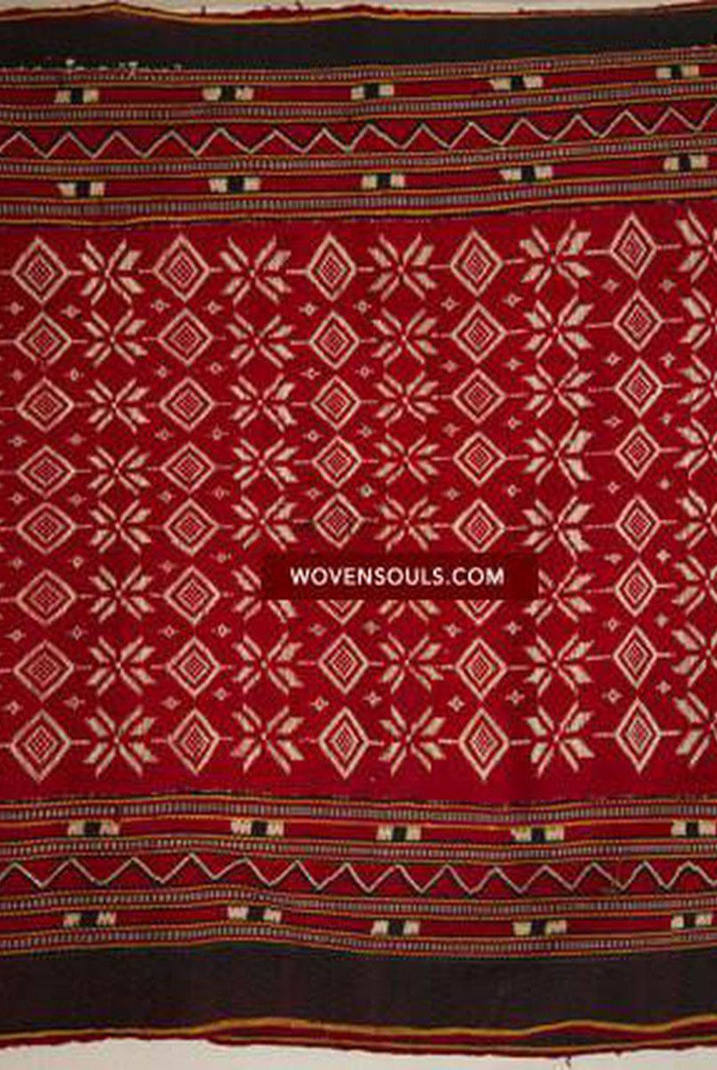 202B Pua Bidang Woven Dayak Tube Skirt from Borneo-WOVENSOULS-Antique-Vintage-Textiles-Art-Decor