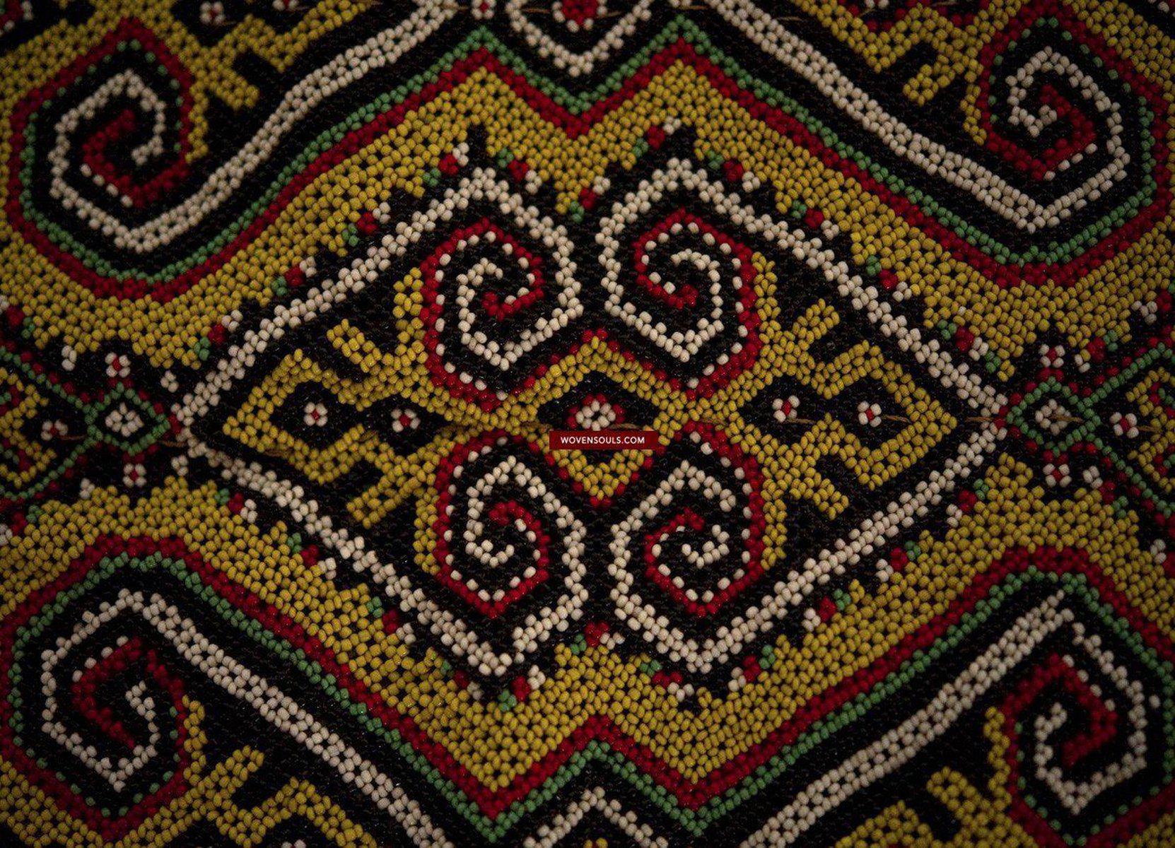 205 Museum Quality Antique Beaded Dayak Iban Wedding Skirt AND Jacket SET-WOVENSOULS-Antique-Vintage-Textiles-Art-Decor