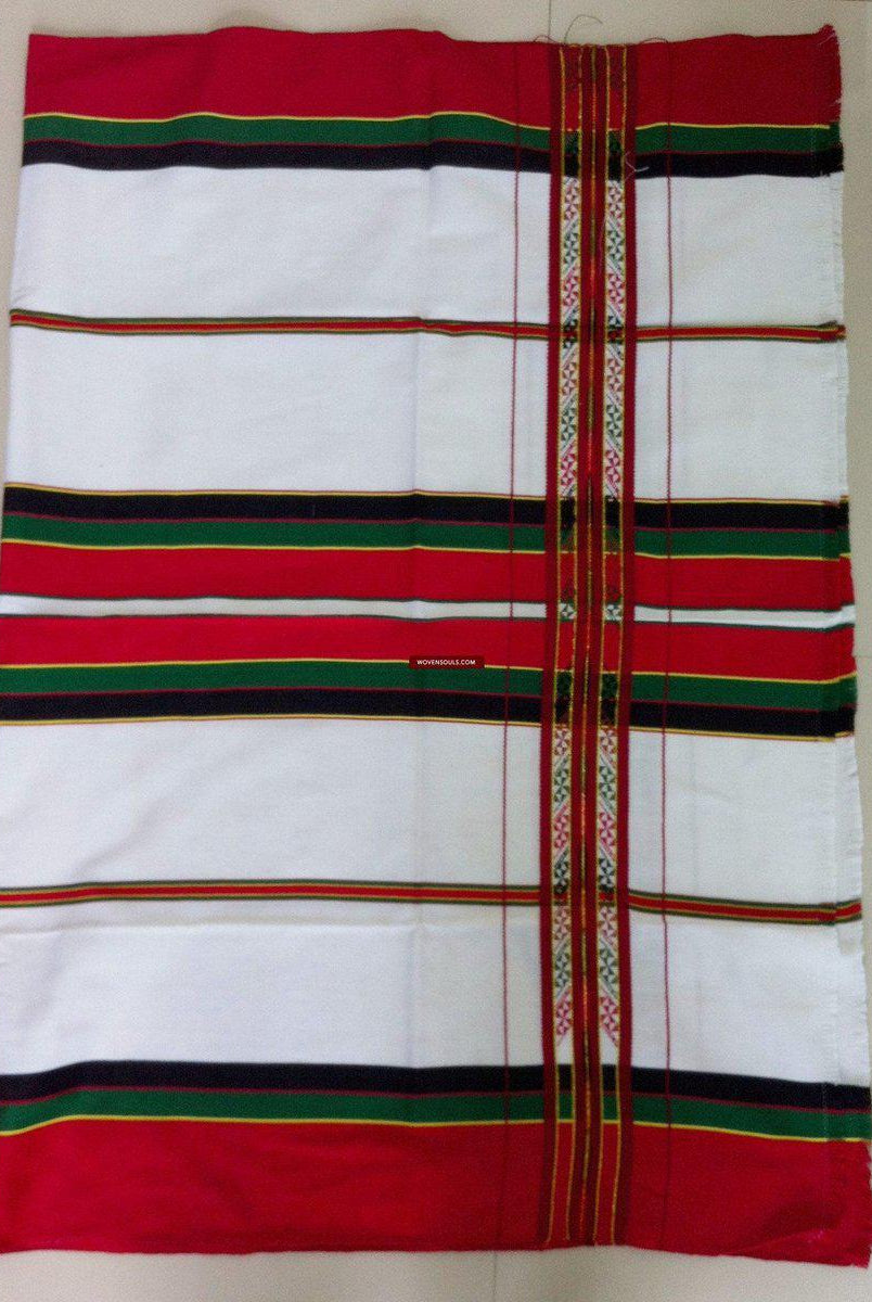 257 Ceremonial Mizo Puan Wrap Around Skirt-WOVENSOULS-Antique-Vintage-Textiles-Art-Decor