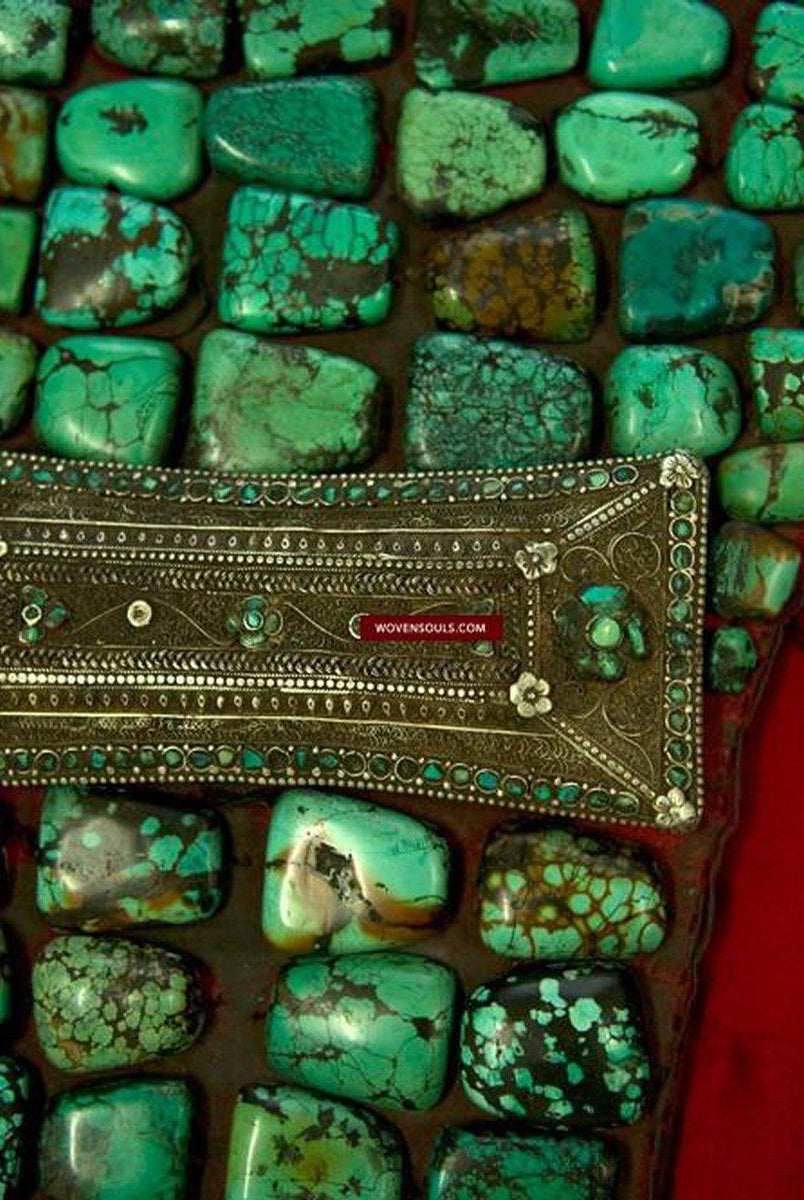 258 SOLD Rare Museum Quality Perak Headdress from Ladakh-WOVENSOULS-Antique-Vintage-Textiles-Art-Decor