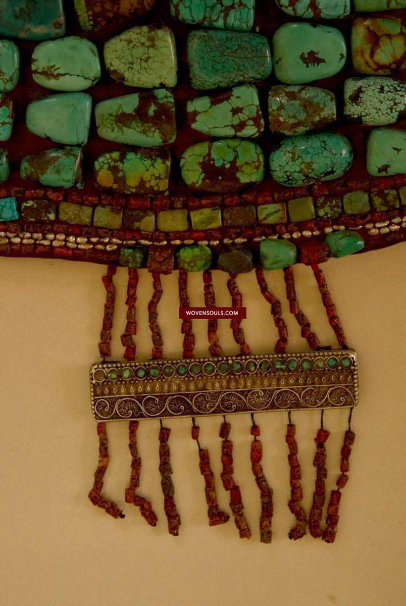 258 SOLD Rare Museum Quality Perak Headdress from Ladakh-WOVENSOULS-Antique-Vintage-Textiles-Art-Decor