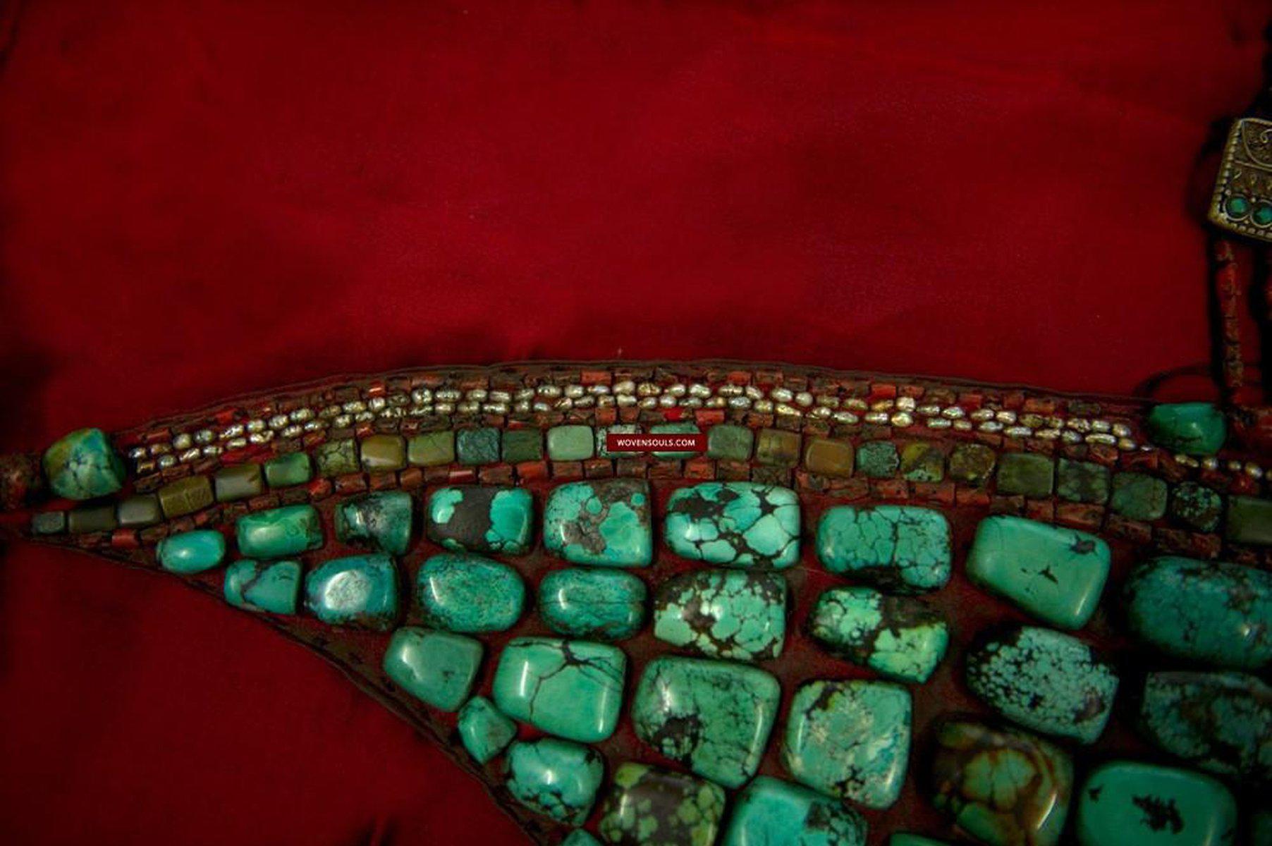 258 SOLD Rare Museum Quality Perak Headdress from Ladakh-WOVENSOULS-Antique-Vintage-Textiles-Art-Decor