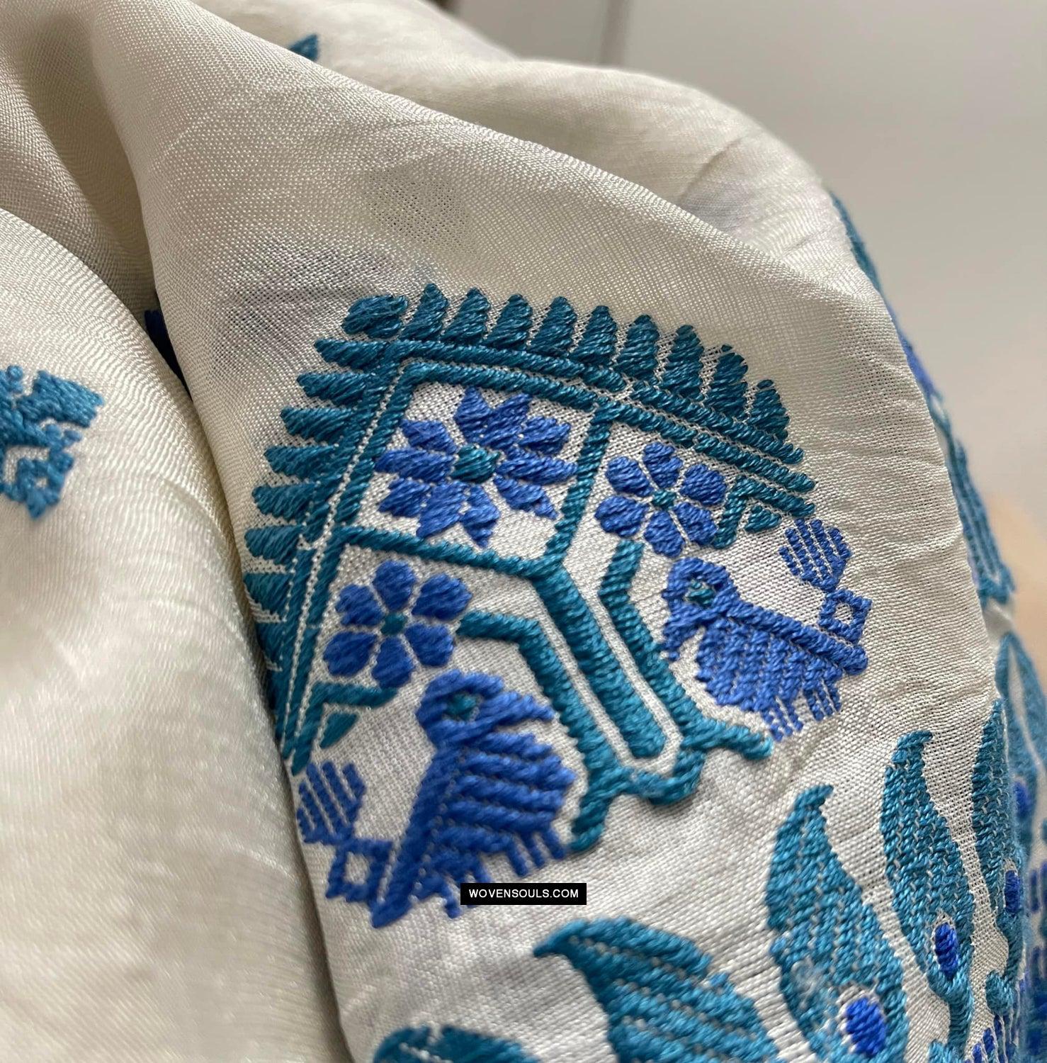 1668 Handwoven Silk Assamese Scarf - Recently Made-WOVENSOULS Antique Textiles & Art Gallery