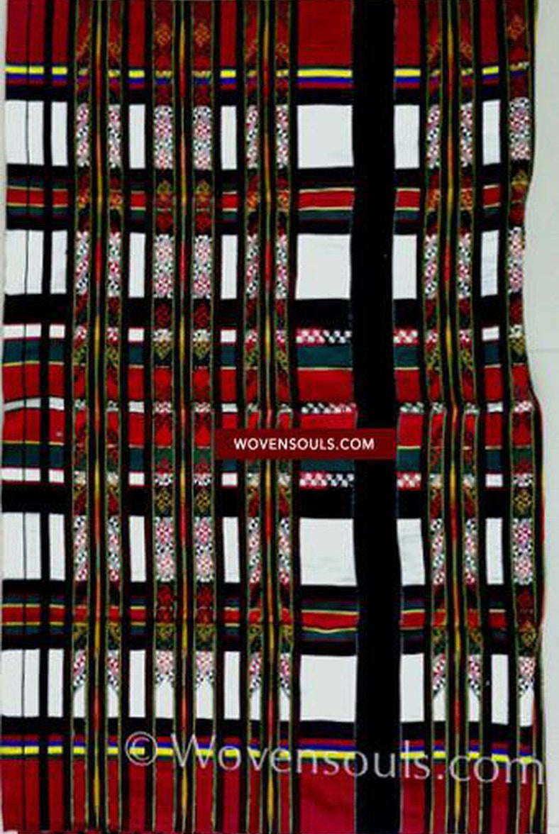 285 Bridal Mizo Puan Chei Wrap Around Skirt-WOVENSOULS-Antique-Vintage-Textiles-Art-Decor