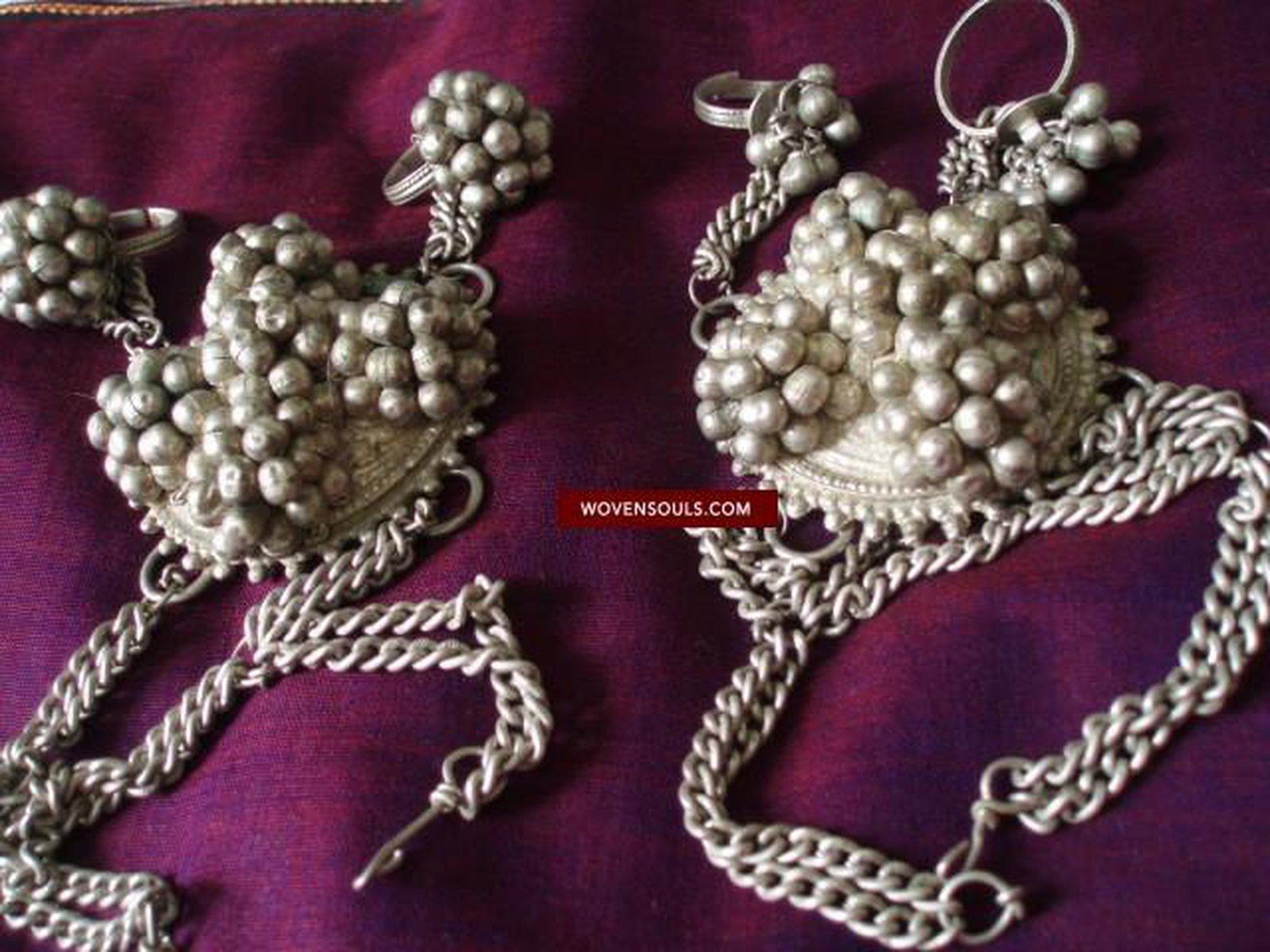 321 Old Indian Silver Bridal Hand Ornament Jewelry-WOVENSOULS-Antique-Vintage-Textiles-Art-Decor