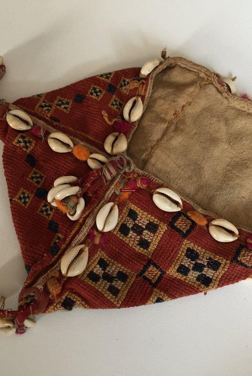 5007 E532 Small Vintage Banjara Tribal Textile Purse - Handmade traditional weaving-WOVENSOULS-Antique-Vintage-Textiles-Art-Decor