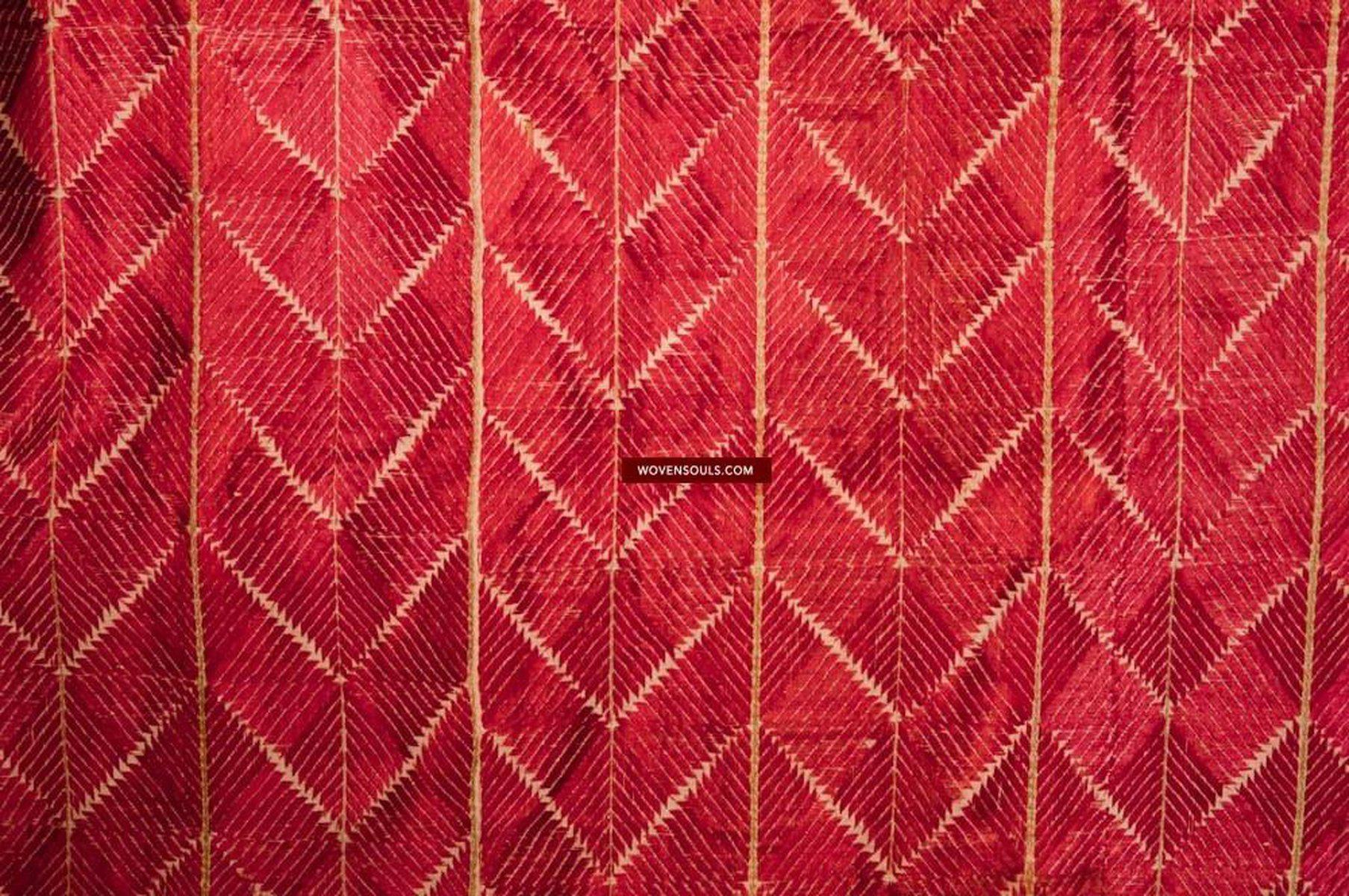 513 Old Lehariya Thirma Phulkari Bagh-WOVENSOULS-Antique-Vintage-Textiles-Art-Decor