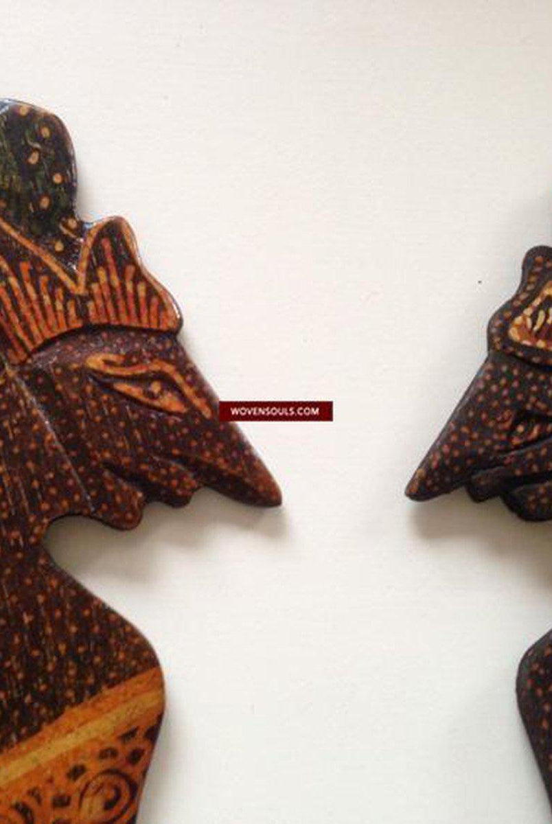 5131 Set - Wood Envelope Opener With Java Batik Art-WOVENSOULS-Antique-Vintage-Textiles-Art-Decor