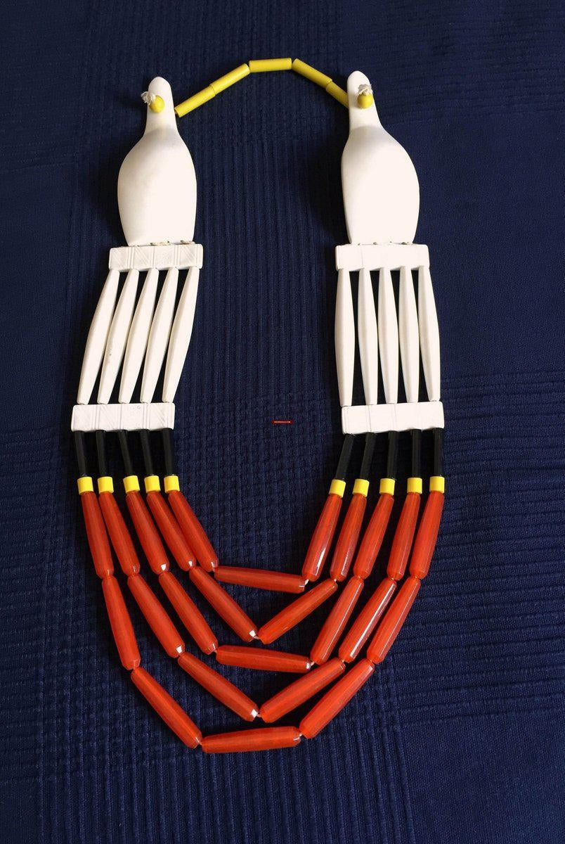 5142 Large New Naga Ornament Necklace-WOVENSOULS-Antique-Vintage-Textiles-Art-Decor