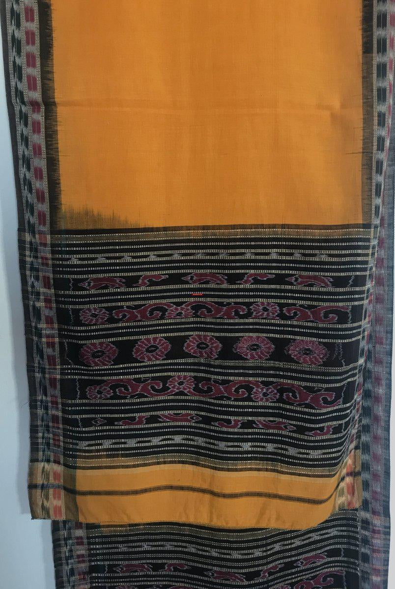 5219 Ikat-Stola aus Odisha - VERKAUFT-WOVENSOULS-Antike-Vintage-Textilien-Kunst-Dekor