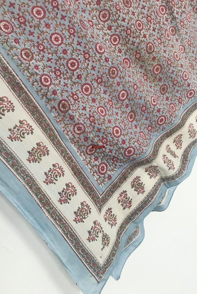5303 Beautiful Soft Mul mul scarf with perfect Hand Block Printing - Indian Textile Art-WOVENSOULS-Antique-Vintage-Textiles-Art-Decor