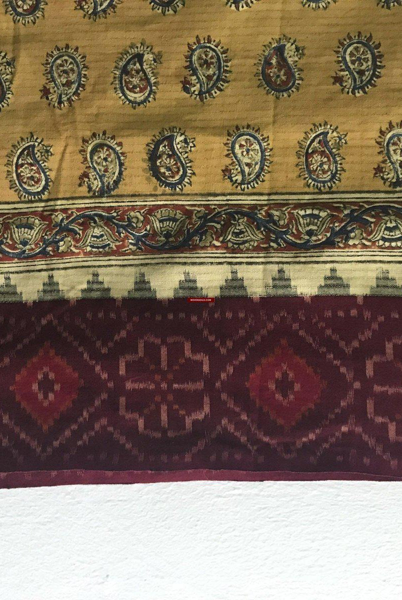 5304 Schal / Stola / Wickeltuch / Krawatte Baumwolle Hybrid Handwebstuhl Textilkunst - Ikat & Blockdruck-WOVENSOULS-Antike-Vintage-Textilien-Kunst-Dekor