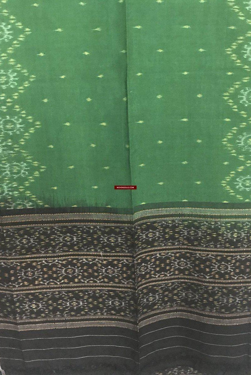5305 VERKAUFT Auffälliger handgewebter Ikat-Schal aus Baumwolle von Odisha - Indische Textilkunst -WOVENSOULS-Antike-Vintage-Textilien-Kunst-Dekor