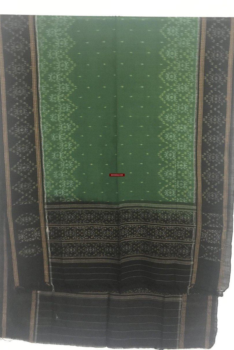 5305 VERKAUFT Auffälliger handgewebter Ikat-Schal aus Baumwolle von Odisha - Indische Textilkunst -WOVENSOULS-Antike-Vintage-Textilien-Kunst-Dekor