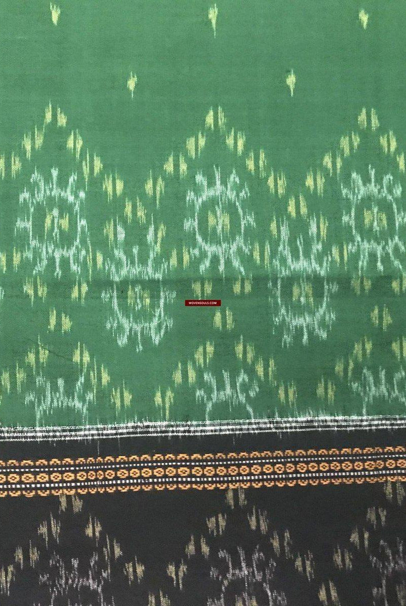 5305 VERKAUFT Auffälliger handgewebter Ikat-Schal aus Baumwolle von Odisha - Indische Textilkunst -WOVENSOULS-Antike-Vintage-Textilien-Kunst-Dekor