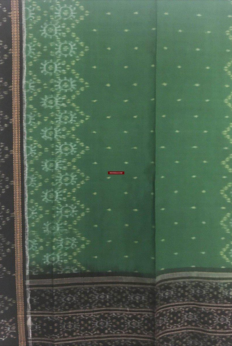 5305 VERKAUFT Auffälliger handgewebter Ikat-Schal aus Baumwolle von Odisha - Indische Textilkunst -WOVENSOULS-Antike-Vintage-Textilien-Kunst-Dekor